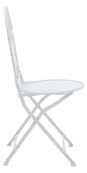 Set Masa si Scaune Gradina Walen 3 Piese Negru, Alb, 60x60x93 cm