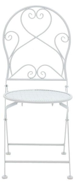 Set Masa si Scaune Gradina Walen 3 Piese Negru, Alb, 60x60x93 cm