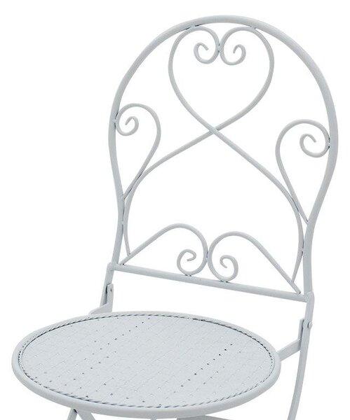 Set Masa si Scaune Gradina Walen 3 Piese Negru, Alb, 60x60x93 cm