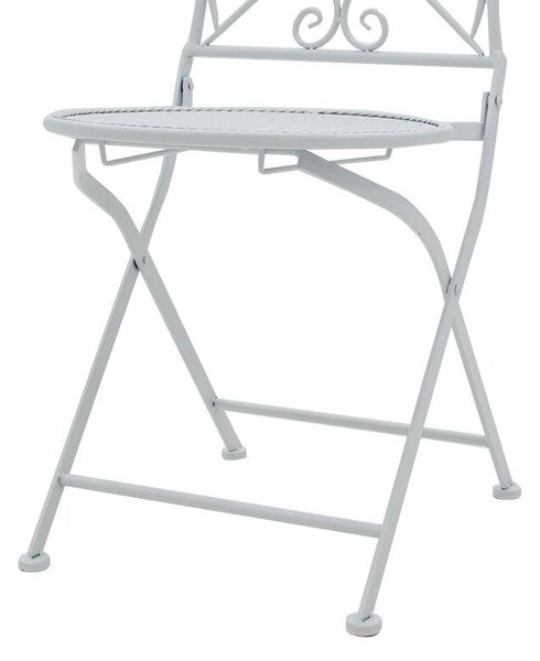 Set Masa si Scaune Gradina Walen 3 Piese Negru, Alb, 60x60x93 cm