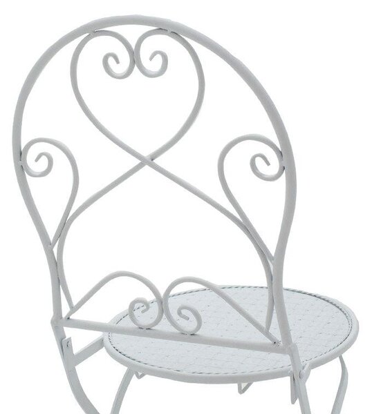 Set Masa si Scaune Gradina Walen 3 Piese Negru, Alb, 60x60x93 cm