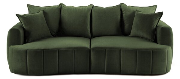 Canapea Extensibilă 3 locuri SAMBA, cu 2 lăzi depozitare, 242x127x90 cm, Verde-Vogue
