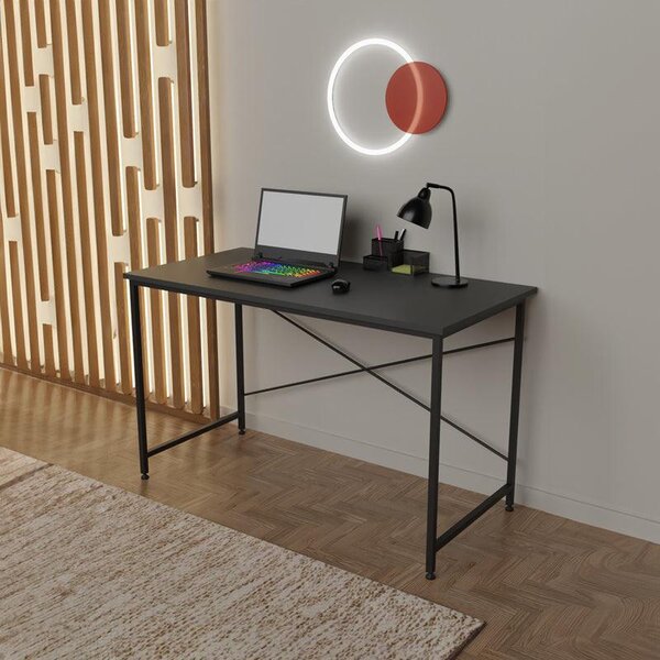 Birou Karvem, Antracit - Stejar, 120x60x73 cm