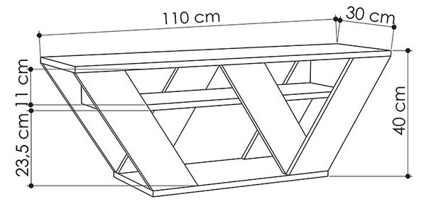 Suport TV Pipralla, Antracit, 110x30x40 cm