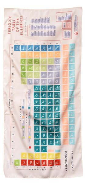 Prosop din microfibră Rex London Periodic Table, 70 x 150 cm