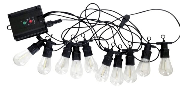 Ghirlanda luminoasa, solara, decorativa, interconectabila, Naimeed D6078, 5m, 10 Becuri LED, Lumina Alb Rece