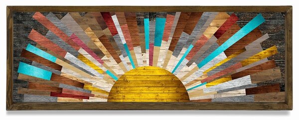 Tablou MDF Evila Originals, Multicolor, 120x40 cm