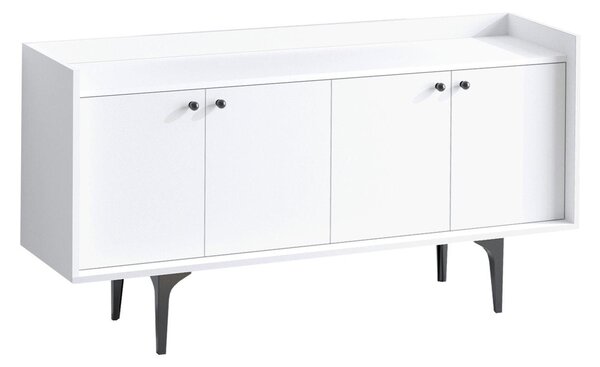 Consola Eris cu 4 Usi, Alb, 150x80x40 cm