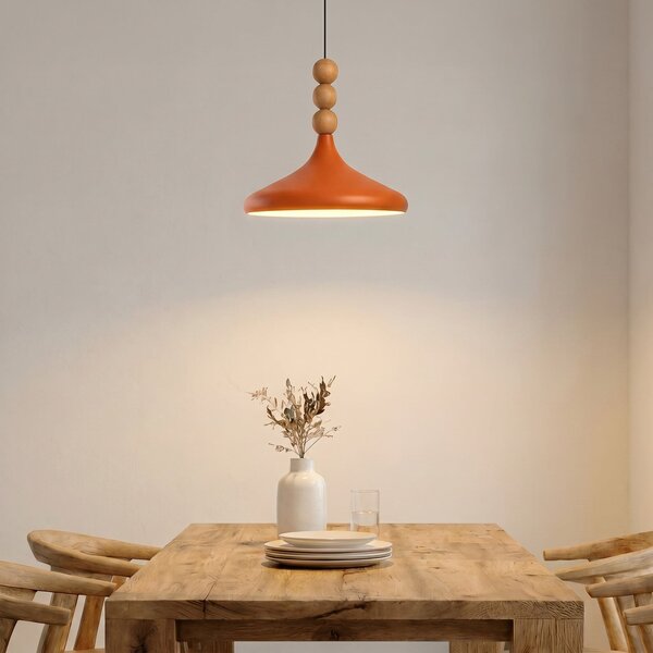 Opviq Lampă suspendată Eysan, portocaliu, Ø 35 cm, metal, E27, reglabil, Portocaliu, Camera de zi / sufragerie, Metal, Scandinavă