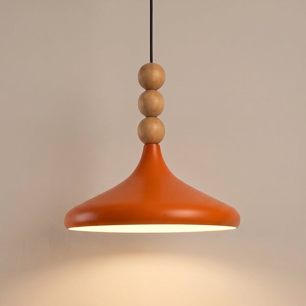 Opviq Lampă suspendată Eysan, portocaliu, Ø 35 cm, metal, E27, reglabil, Portocaliu, Camera de zi / sufragerie, Metal, Scandinavă