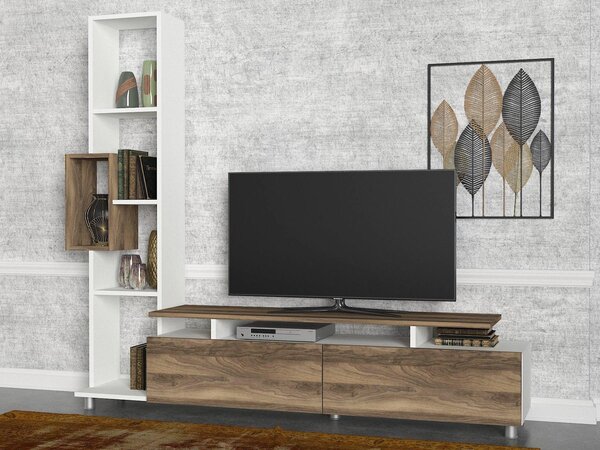 Comoda Tv Tulip TV Unit, Alb, 30x167x160 cm