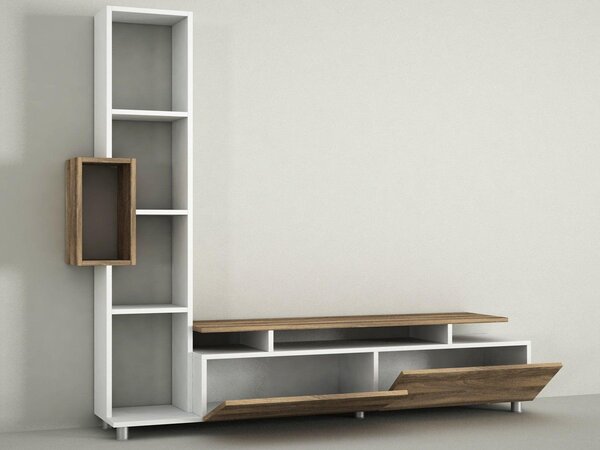 Comoda Tv Tulip TV Unit, Alb, 30x167x160 cm