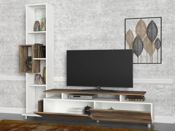 Comoda Tv Tulip TV Unit, Alb, 30x167x160 cm