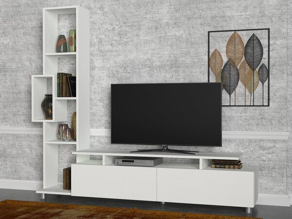 Comoda Tv Tulip TV Unit, Alb, 30x167x160 cm
