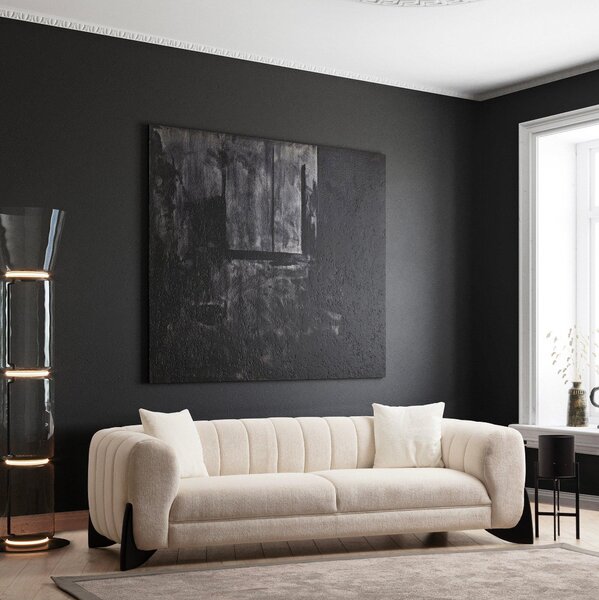 Canapea 3 locuri Sandreo Avni, Alb, 248x70x100 cm