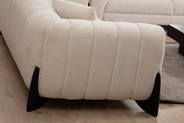 Canapea 3 locuri Sandreo Avni, Alb, 248x70x100 cm