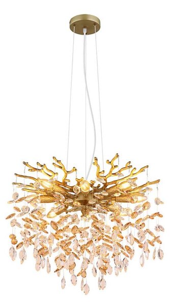 Globo 64138H1G - Candelabru cu cablu QUEENA, 8xE14/40W/230V, auriu