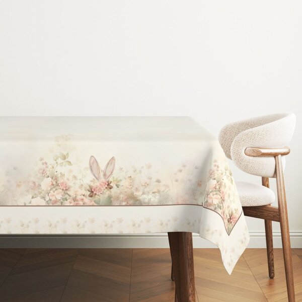 Fata de masa bumbac 100% cu model floral pastelat 140x180cm, Elon