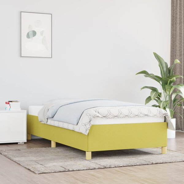 Cadru de pat, verde, 100 x 200 cm, material textil