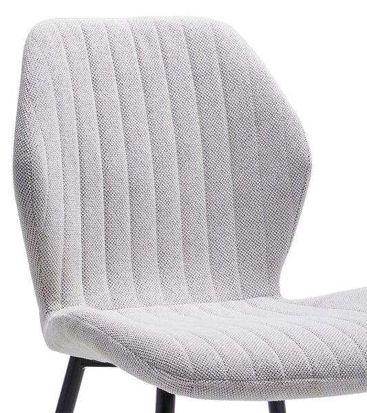 Scaun Fersity material alb-picior metalic, negru, 48x57x86 cm