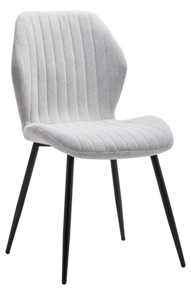 Scaun Fersity material alb-picior metalic, negru, 48x57x86 cm