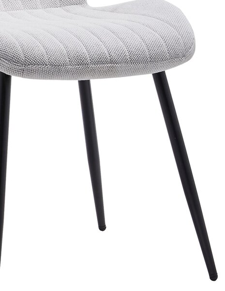 Scaun Fersity material alb-picior metalic, negru, 48x57x86 cm