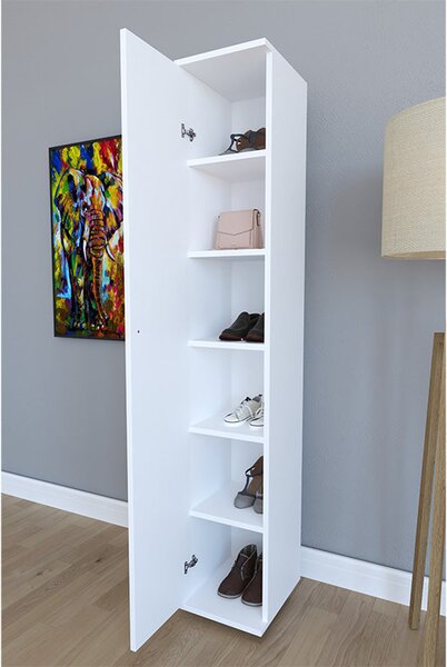 Dulap Juan, alb, 30x35x177 cm