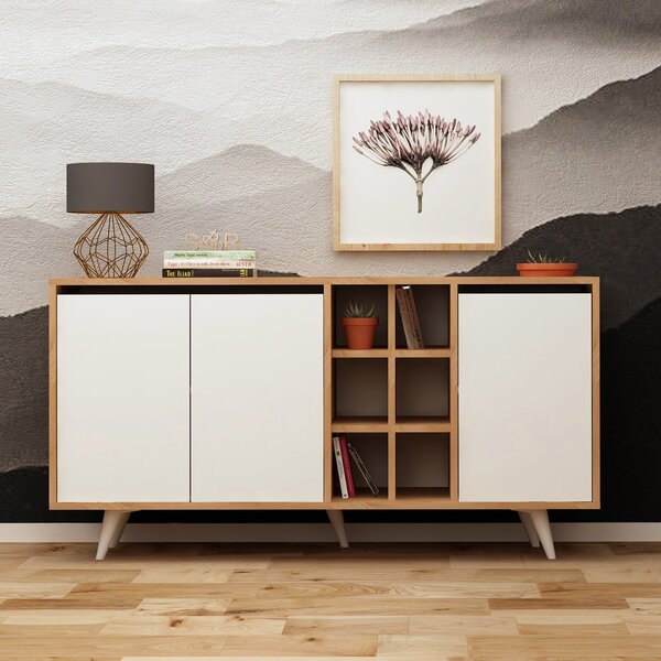 Dulap Shanes (stejar + alb). Promo -17%. 1153700