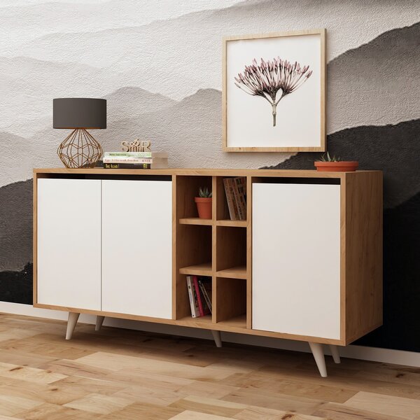 Dulap Shanes (stejar + alb). Promo -17%. 1153700