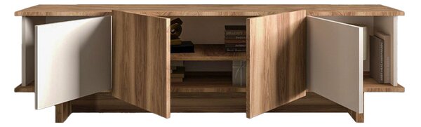 Dulap TV Aramos, crem nuc, 180x33x50 cm