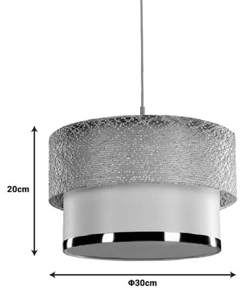 Lustra PWL-1090, aur alb, D30x20 cm