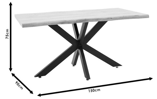 Masa Gilman MDFSonoma, neagra, 150x90x75 cm