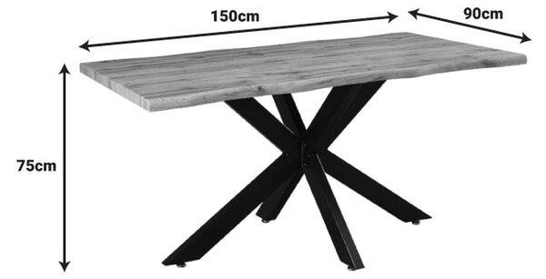 Masa Gilman MDFSonoma, neagra, 150x90x75 cm