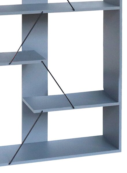Biblioteca Tars, Gri, 84x26x154 cm