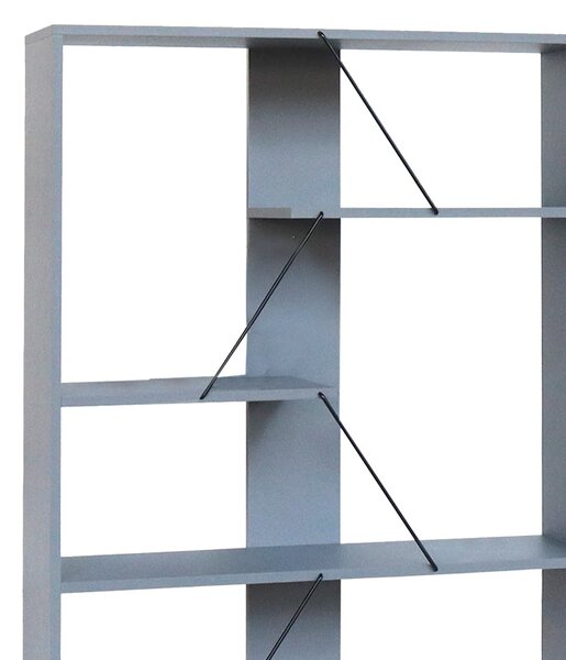 Biblioteca Tars, Gri, 84x26x154 cm