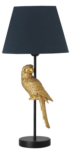 Lampa de masa Birdly metal, negru-auriu, D25x47 cm