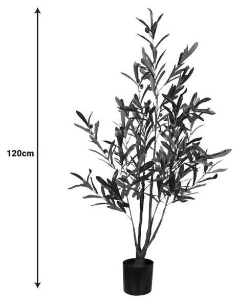 Planta decorativa Olive treeghiveci, verde, H120 cm