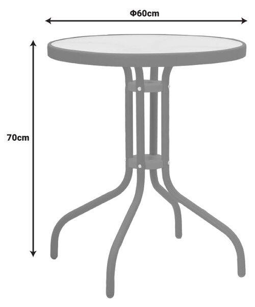 Masa dining Watson, Sampanie, Auriu, 60x60x70 cm