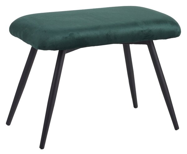 Fotoliu cu taburet Rueda, Verde inchis, 71x66x99 cm