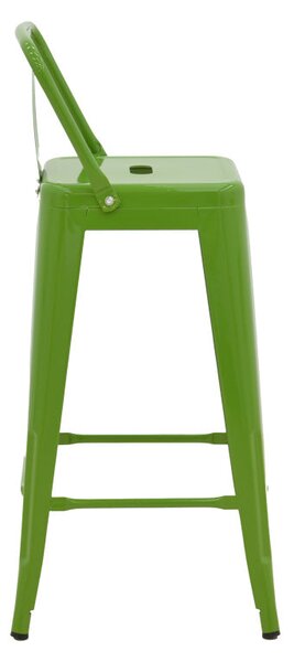 Scaun cu spatar Utopia metalic, Antracit - Verde, 42x42x97 cm