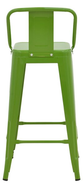 Scaun cu spatar Utopia metalic, Antracit - Verde, 42x42x97 cm