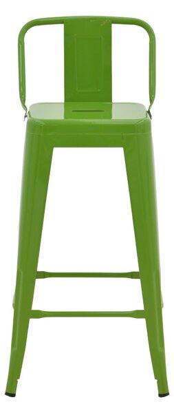 Scaun cu spatar Utopia metalic, Antracit - Verde, 42x42x97 cm