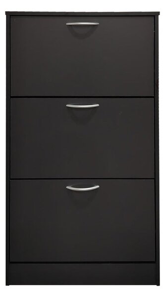 Pantofar cu rafturi Savaz, metal și lemn, Antracit, 60x24x114 cm