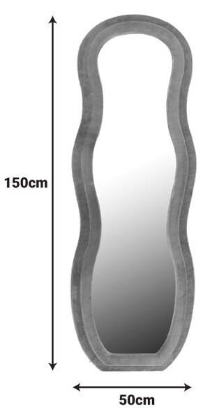 Oglinda decorativa Glinde, Catifea, 90x150 cm