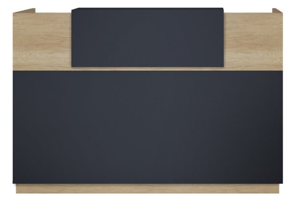Receptie cu functie Lotus, Stejar/Gri închis, 140x70x110 cm