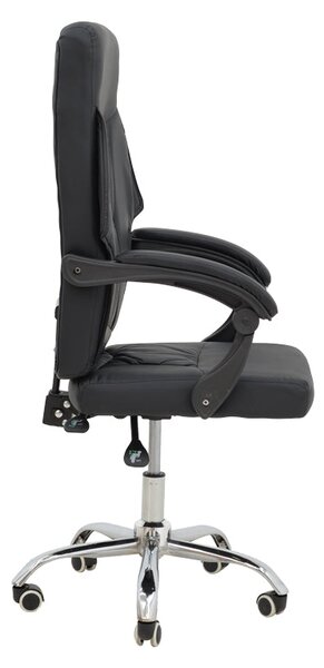 Scaun de birou manager Glorin negru pu, 60x68x128 cm