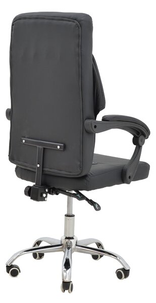 Scaun de birou manager Glorin negru pu, 60x68x128 cm