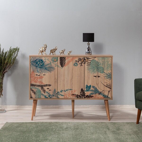 Consolă Mega - Console 5, Stejar Sonoma, 90x60x120 cm