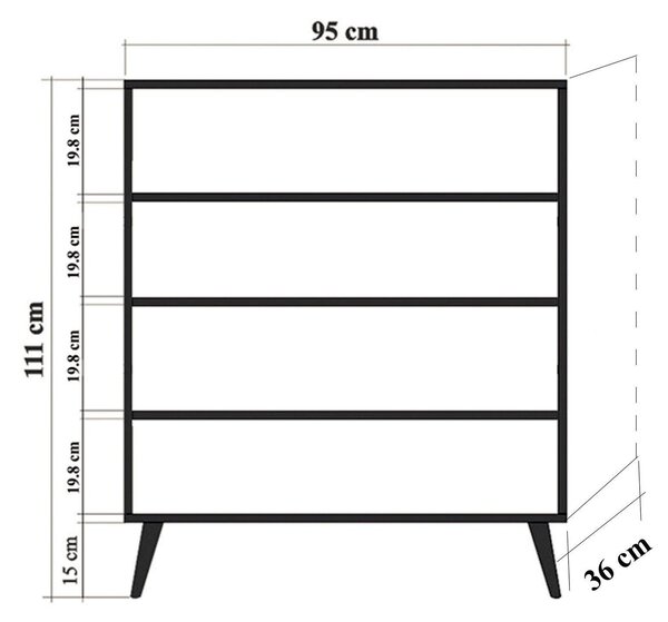 Dulap Multifunctional Multilüx, Stejar Sonoma, 111x36x95 cm