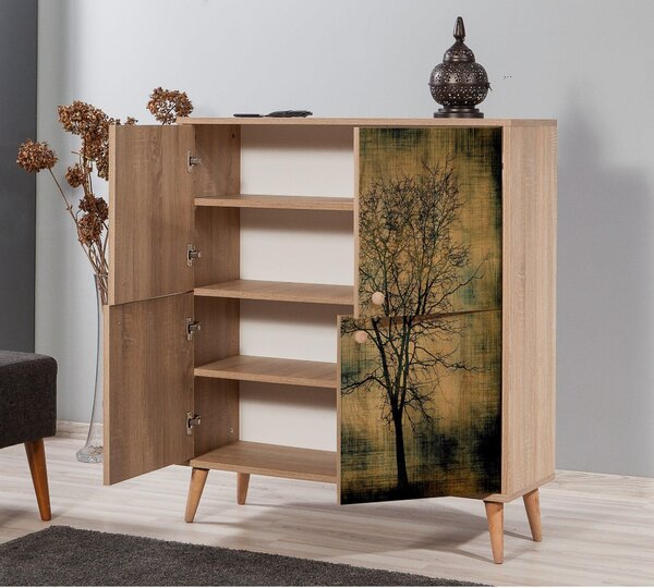 Dulap Multifunctional Multilüx, Stejar Sonoma, 111x36x95 cm